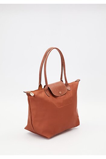 Levidor Camel leather strap tote shoulder bag