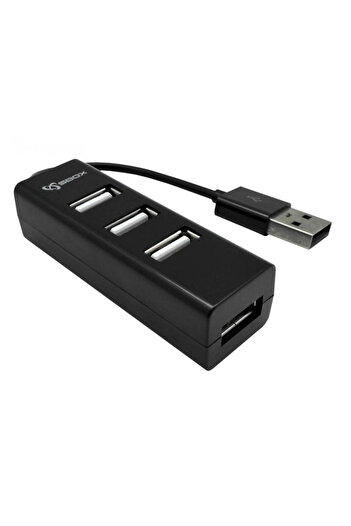 S-Box Hub USB Sbox H-204BK, 4 porturi, USB 2.0, Negru