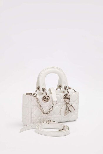 Levidor White Quilted Shoulder Bag with Logo Accessories