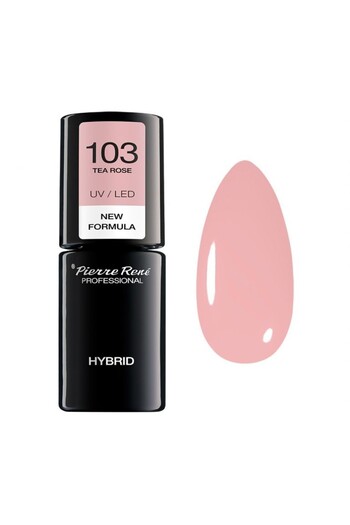 Pierre Rene Semi-Permanent Nail Polish - Color Hybrid New Formula Tea Rose No. 103 6ml - Pierre Rene