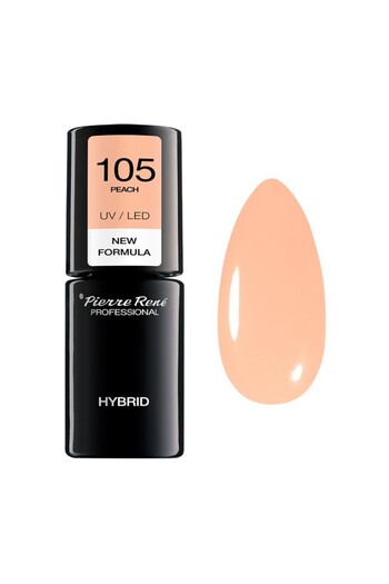 Pierre Rene Semi-Permanent Nail Polish - Color Hybrid New Formula Peach No. 105 6ml - Pierre Rene