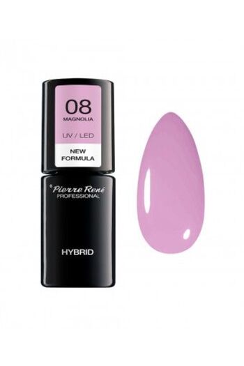 Pierre Rene Semi-Permanent Nail Polish - Color Hybrid Polish No. 08 Magnolia 6ml - Pierre Rene