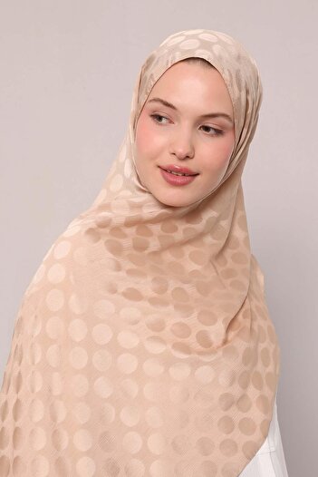 Levidor Cappuccino Speckled Patterned Jacquard Capri Shawl