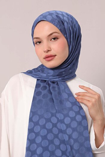 Levidor Σάλι Κάπρι με μοτίβο Indigo Speckled Jacquard