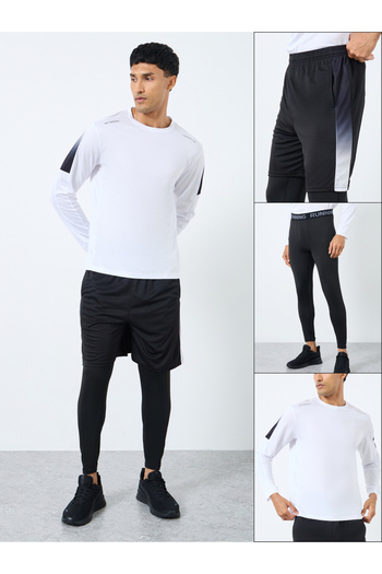 Styli Pack of 3 - Reflective Print T-Shirt, Shorts and Track Pants