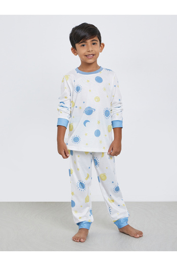 Styli Boys Space Adventure Graphic T-Shirt and Pyjama Set