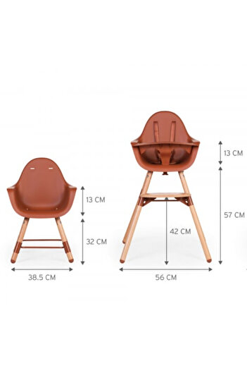 CHILDHOME Height-adjustable dining chair Evolu 2 /Ruginiu