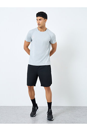Styli Panel Detailing Quick Dry T-Shirt with Print Detail
