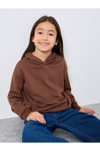 Styli Solid Hoodie with Dropped Shoulder
