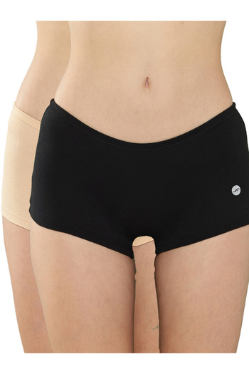 Leading Lady By Styli Pack of 2 - Solid Cotton Boyshorts
