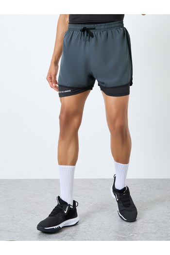 Styli Men Running 2in1 Shorts with Drawstring