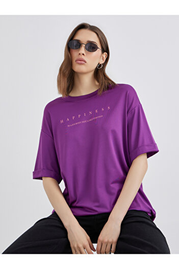 Take Two By Styli Slogan Print Regular Fit T-Shirt