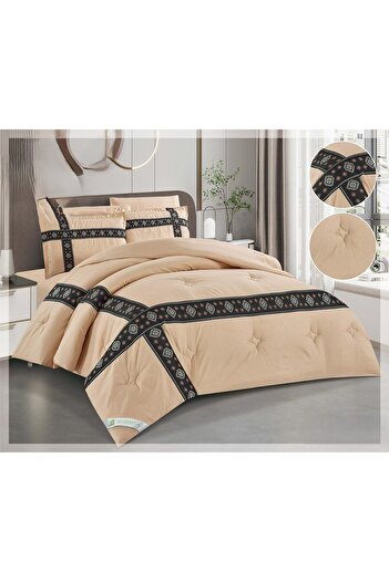SNOOZYL Double bedspread with a light Sadu pattern design, made of cotton filling, size 240*260 cm