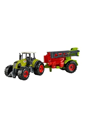ISO TRADE Set Jucarii Ferma Cu 2 Tractoare Si 4 Utilaje