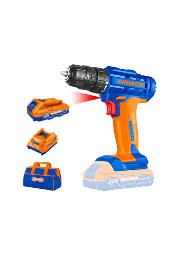 WADFOW 20V 35N.m Cordless Drill with Canvas Bag + 2 Batteries + Charger - WADFOW WCDP518 (Product includes 2 batteries and charger)