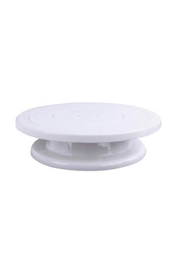 OEM Platou rotativ ornare tort, Suprafata antiderapanta, Plastic, Rotund, Diametru 23/28 cm, Inaltime 7