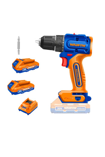 WADFOW 20V 50Nm Brushless Cordless Drill with 2 Batteries + Charger - WADFOW WCDP552 (Product includes 2 batteries and charger)