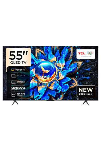TCL 55T8C 55" 139 Ekran Uydu Alıcılı 4K Ultra HD Smart QLED Google TV