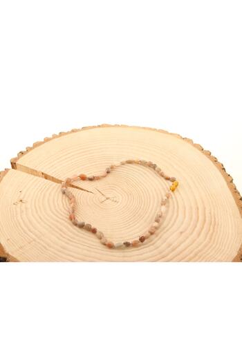 OSMANLI DEĞERLİ TAŞ Sertifikalı Güneş Taşı Natural Kesim Doğal Taş Kolye