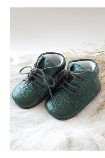 Hodore Genuine Leather Baby Boots Green