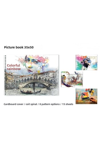 Muhtelif Mcolor Spiralli Picture Book 15 Pages 35*50 8175