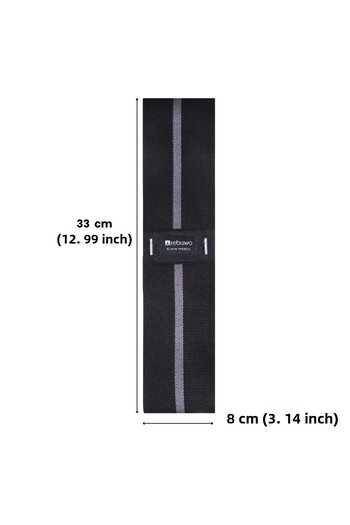 Rebuwo Extra Heavy Squat Resistance Band 33X8 cm Non-Slip Fitness Exercise Band - Black & Dark Gray
