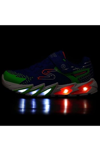 SKECHERS Flex - Glow Bolt 400138L Orthopedic Lighted Children's Sports Shoes Blue