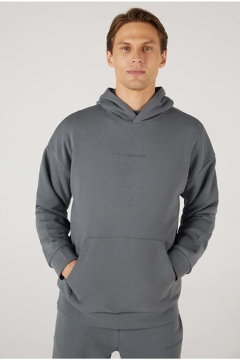 SKECHERS M Essential Hoodie Sweatshirt S242110 Ανδρικό φούτερ με κουκούλα ΓΚΡΙ