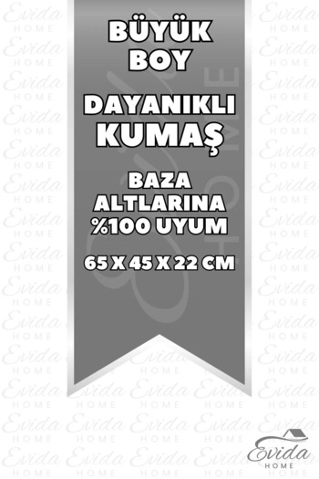 Genel Markalar 10 Adet Antrasit Çizgili Büyük Boy Baza Altı ve Çekyat Hurç - 65x45x22 cm - Organizer.