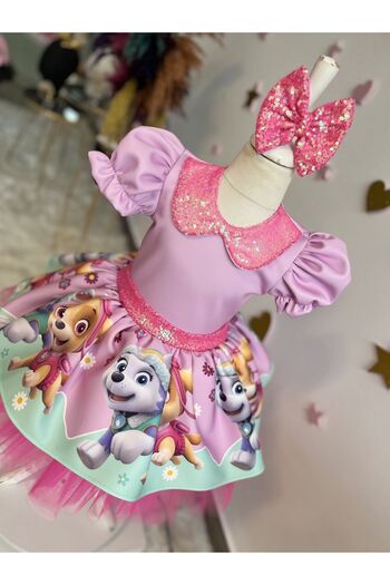 NA ADDESIGN Paw Patrol Girl's tulle fluffy dress