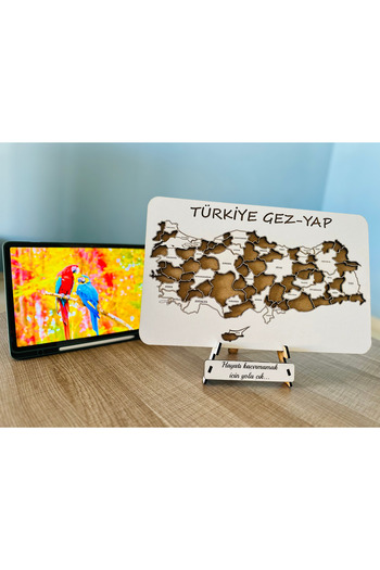 LİNA WOOD Türkiye Travel Puzzle Wooden Turkey Map Puzzle (You Must Read the Description)