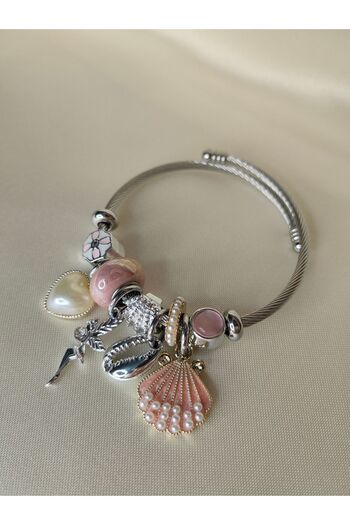 ARYA DESİGN Water Fairy Charm Steel Bracelet