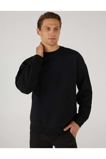 SKECHERS M Essential Crew Neck S242113 Φούτερ Ανδρικό Φούτερ ΜΑΥΡΟ