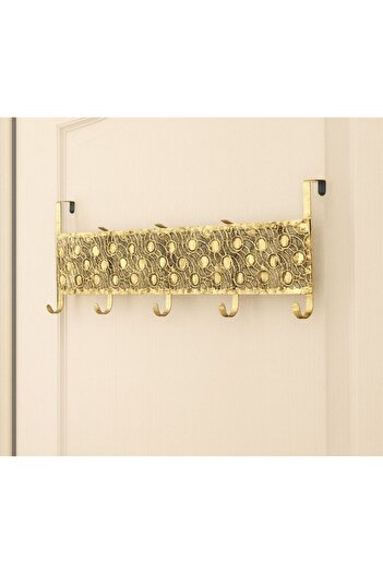 VENON Door Hanger 14X45 cm Metal Door Back Hanger Compatible with American Doors Black Yellow Patina