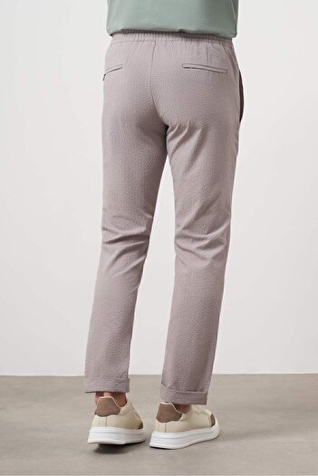 Morven Erkek Taş Polyester İpli Jogger Slim Fit Pantolon