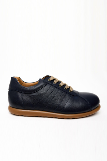 Morven Men's Navy Blue Leather Smart Casual Shoes