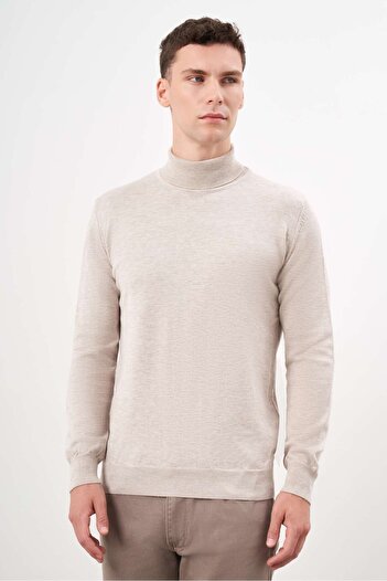 Morven Ανδρικό Μπεζ Basic ζιβάγκο Dynamic Fit Άνετο Πλεκτό