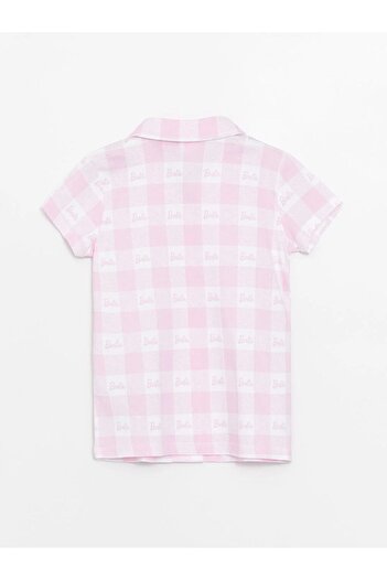 LC Waikiki LCW Kids Gömlek Yaka Barbie Baskılı Kız Çocuk Şortlu Pijama Takımı