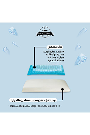 Relax Smart Memory Foam Pillow for Neck Support with Cooling Technology 60*40