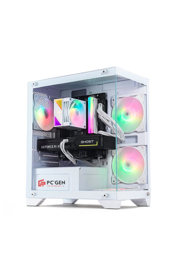 PC'GEN Gaming PC, Core i5-14400F, RTX 5060 8GB, 16GB DDR5 RAM, 1TB SSD, (W)