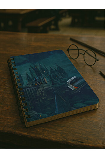 Apeirona | Limitless Art Тетрадка Хари Потър - Bullet Journal| С точки| A5| Стоманена спирала| 90 листа| Твърда картонена корица