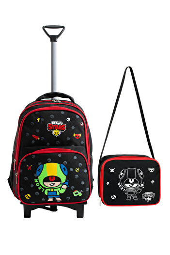 BRAWL STARS Neon Character Primary School Backpack with Lunch Bag and Squeegee