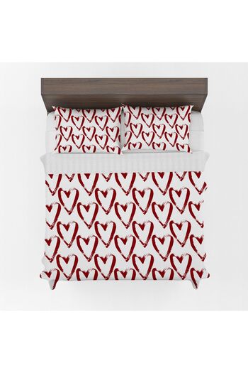 yok yok evim eve dair her şey Double Romantic Red Heart Pique Set