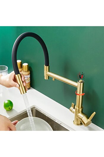 OEM Kitchen Sink Faucet Dual Flow Water Purification Outlet Magnet Spiral 2 Flow Modes 7 Years Warranty Imported