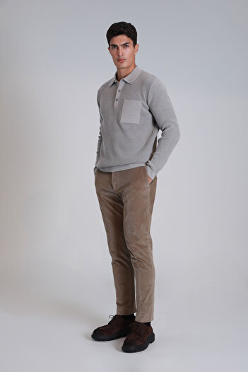 Lufian Beige Color Onka Sports Men's Slim Fit Chino Pants