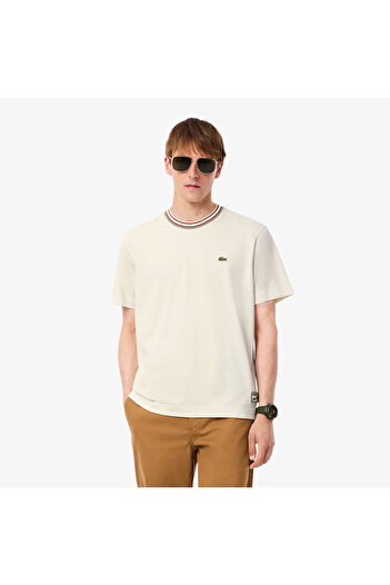 Lacoste French Made Stripe Neck T-shirt - TH5455-00-XFJ