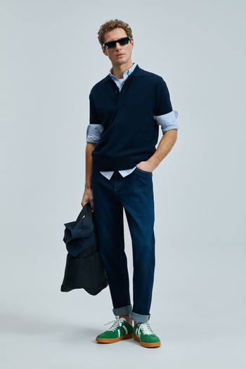 Lufian Moreno Smart Jean Men's Trousers Straight Fit Blue