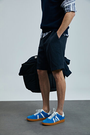 Lufian Ross Sports Ανδρικό σορτς Chino Slim Fit Navy Blue