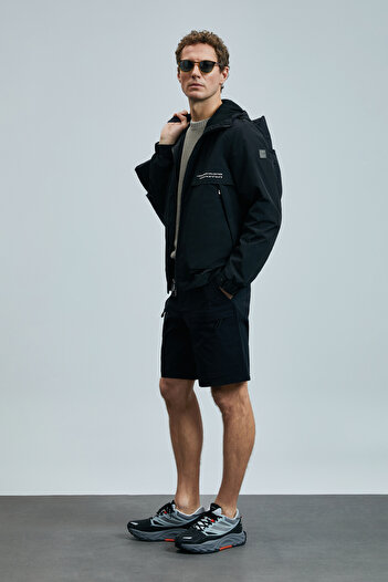 Lufian Erdem Men's Sports Shorts Regular Fit Black
