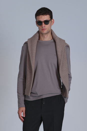 Lufian Patrice Men's Long Sleeve T-Shirt Sand